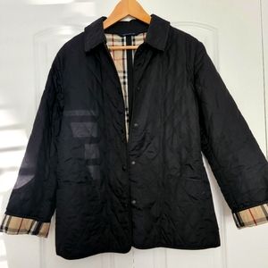 Burberry quilted black jacket,  like new, Medium size